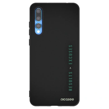Picasee silikonowe czarne etui na Huawei P20 Pro - Results x Excuses