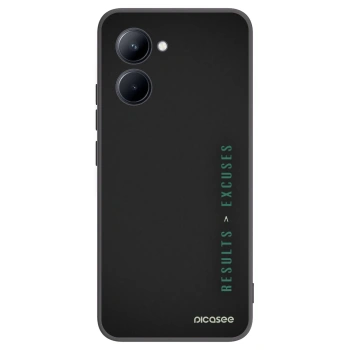 Picasee silikonowe czarne etui na Realme C33 (2023) - Results x Excuses