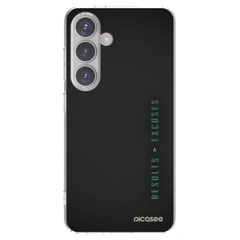 Picasee silikonowe przeźroczyste etui na Samsung Galaxy S24 S921B 5G - Results x Excuses
