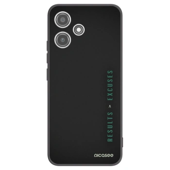 Picasee silikonowe czarne etui na Xiaomi Redmi 12 5G - Results x Excuses