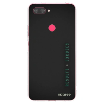 Picasee silikonowe przeźroczyste etui na Xiaomi Mi 8 Lite - Results x Excuses