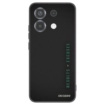 Picasee silikonowe czarne etui na Xiaomi Poco X6 - Results x Excuses