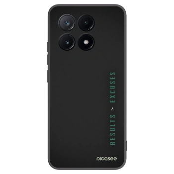 Picasee silikonowe czarne etui na Xiaomi Poco X6 Pro - Results x Excuses
