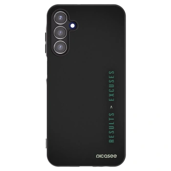 Picasee silikonowe czarne etui na Samsung Galaxy A15 A156B 5G - Results x Excuses