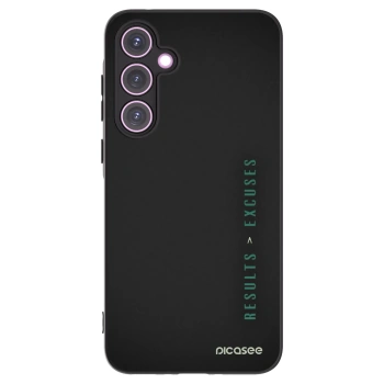 Picasee silikonowe czarne etui na Samsung Galaxy A35 5G A356B - Results x Excuses