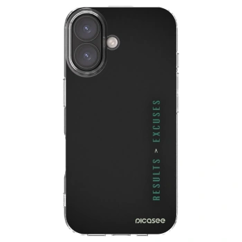 Picasee silikonowe przeźroczyste etui na Apple iPhone 16 - Results x Excuses