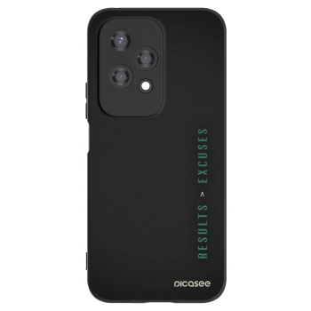 Picasee silikonowe czarne etui na Honor 200 Lite - Results x Excuses