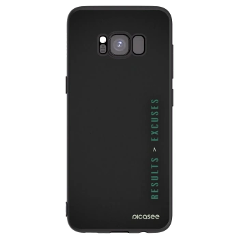 Picasee silikonowe czarne etui na Samsung Galaxy S8 G950F - Results x Excuses