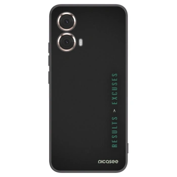 Picasee silikonowe czarne etui na Motorola Moto G85 - Results x Excuses