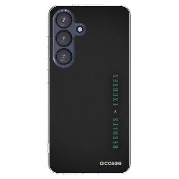 Picasee silikonowe przeźroczyste etui na Samsung Galaxy S25 5G - Results x Excuses
