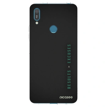 Picasee silikonowe przeźroczyste etui na Huawei Y7 2019 - Results x Excuses