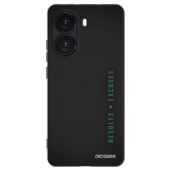 Picasee silikonowe czarne etui na Xiaomi Poco X7 Pro 5G - Results x Excuses