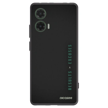 Picasee silikonowe czarne etui na Motorola Moto G35 5G - Results x Excuses