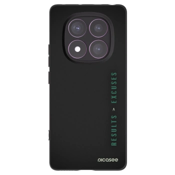 Picasee silikonowe czarne etui na Xiaomi Redmi Note 14 Pro 4G - Results x Excuses