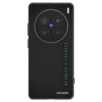 Picasee silikonowe czarne etui na Vivo X200 Pro - Results x Excuses