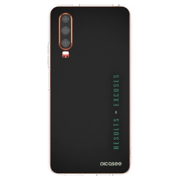 Picasee silikonowe przeźroczyste etui na Huawei P30 - Results x Excuses