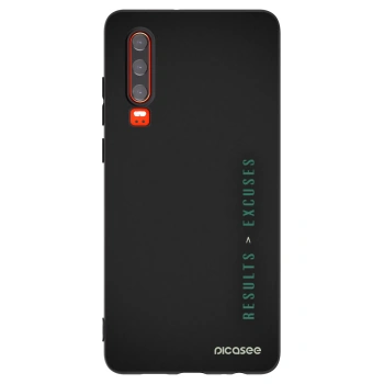 Picasee silikonowe czarne etui na Huawei P30 - Results x Excuses