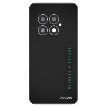 Picasee silikonowe czarne etui na OnePlus 13 5G - Results x Excuses