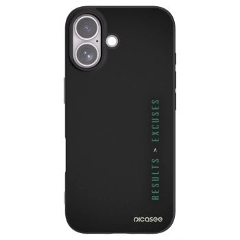 Picasee silikonowe czarne etui na Apple iPhone 17 - Results x Excuses