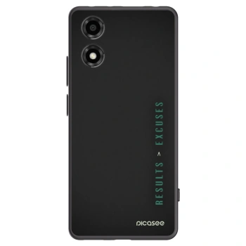 Picasee silikonowe czarne etui na Motorola Moto E14 - Results x Excuses
