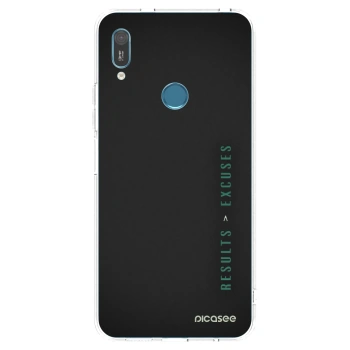 Picasee silikonowe przeźroczyste etui na Huawei Y6 2019 - Results x Excuses
