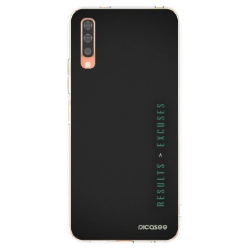 Picasee silikonowe przeźroczyste etui na Samsung Galaxy A70 A705F - Results x Excuses