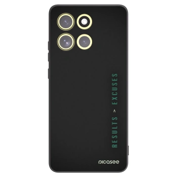 Picasee silikonowe czarne etui na Motorola Moto G86 5G - Results x Excuses