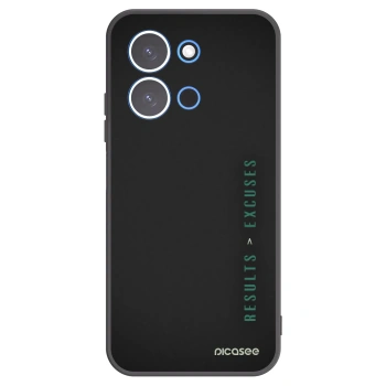 Picasee silikonowe czarne etui na Xiaomi Redmi 15C 4G - Results x Excuses