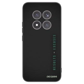 Picasee silikonowe czarne etui na Xiaomi Redmi Note 15 Pro+ - Results x Excuses