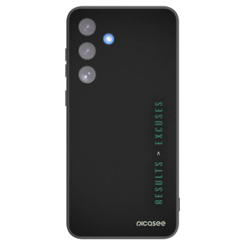 Picasee silikonowe czarne etui na Samsung Galaxy S25 FE 5G - Results x Excuses