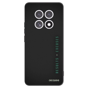 Picasee silikonowe czarne etui na Xiaomi Redmi Note 15 4G - Results x Excuses