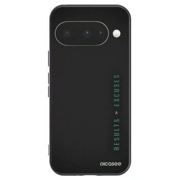 Picasee silikonowe czarne etui na Google Pixel 10 - Results x Excuses