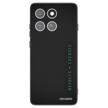Picasee silikonowe czarne etui na Motorola Edge 60 Fusion - Results x Excuses