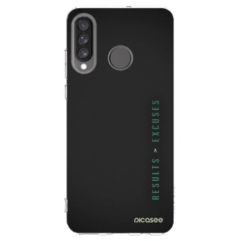 Picasee silikonowe przeźroczyste etui na Huawei P30 Lite - Results x Excuses