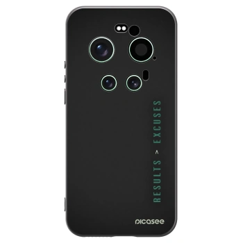 Picasee silikonowe czarne etui na Xiaomi 17 Ultra - Results x Excuses