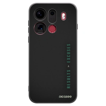 Picasee silikonowe czarne etui na OPPO Find X9 Pro - Results x Excuses