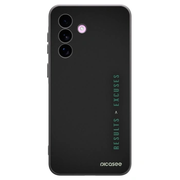 Picasee silikonowe czarne etui na Samsung Galaxy A57 5G - Results x Excuses