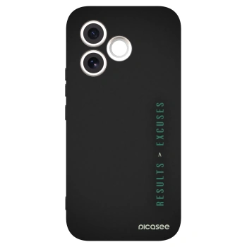 Picasee silikonowe czarne etui na Honor 600 Lite - Results x Excuses
