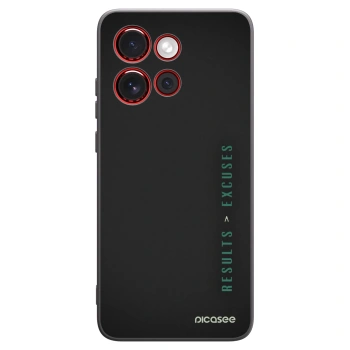 Picasee silikonowe czarne etui na Motorola Edge 60 Neo 5G - Results x Excuses