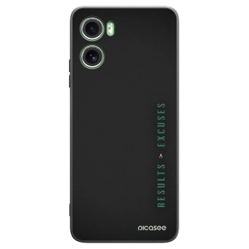 Picasee silikonowe czarne etui na Motorola Moto G06 - Results x Excuses