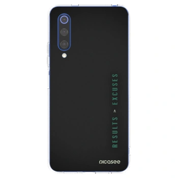 Picasee silikonowe przeźroczyste etui na Xiaomi Mi 9 SE - Results x Excuses