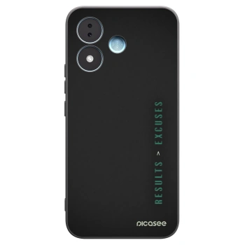 Picasee silikonowe czarne etui na Xiaomi Redmi Note 17 5G - Results x Excuses