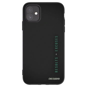 Picasee silikonowe czarne etui na Apple iPhone 11 - Results x Excuses