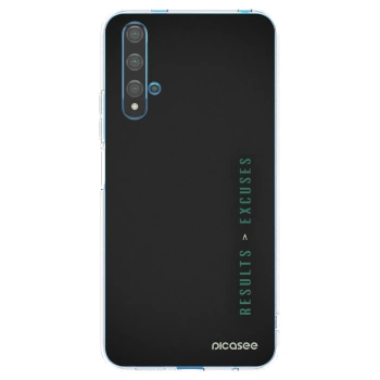 Picasee silikonowe przeźroczyste etui na Huawei Nova 5T - Results x Excuses