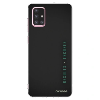 Picasee silikonowe przeźroczyste etui na Samsung Galaxy A71 A715F - Results x Excuses