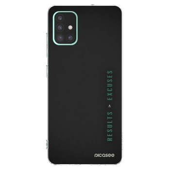 Picasee silikonowe przeźroczyste etui na Samsung Galaxy A51 A515F - Results x Excuses