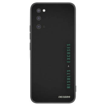 Picasee silikonowe czarne etui na Samsung Galaxy S20 G980F - Results x Excuses