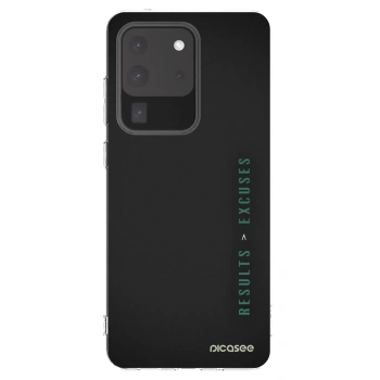 Picasee silikonowe przeźroczyste etui na Samsung Galaxy S20 Ultra 5G G988F - Results x Excuses