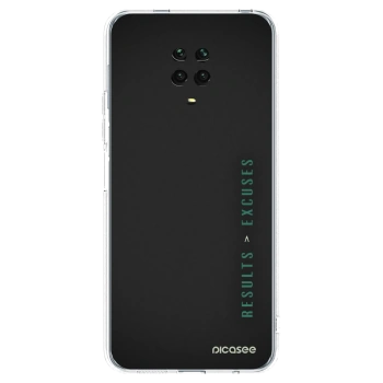 Picasee silikonowe przeźroczyste etui na Xiaomi Redmi Note 9 Pro - Results x Excuses
