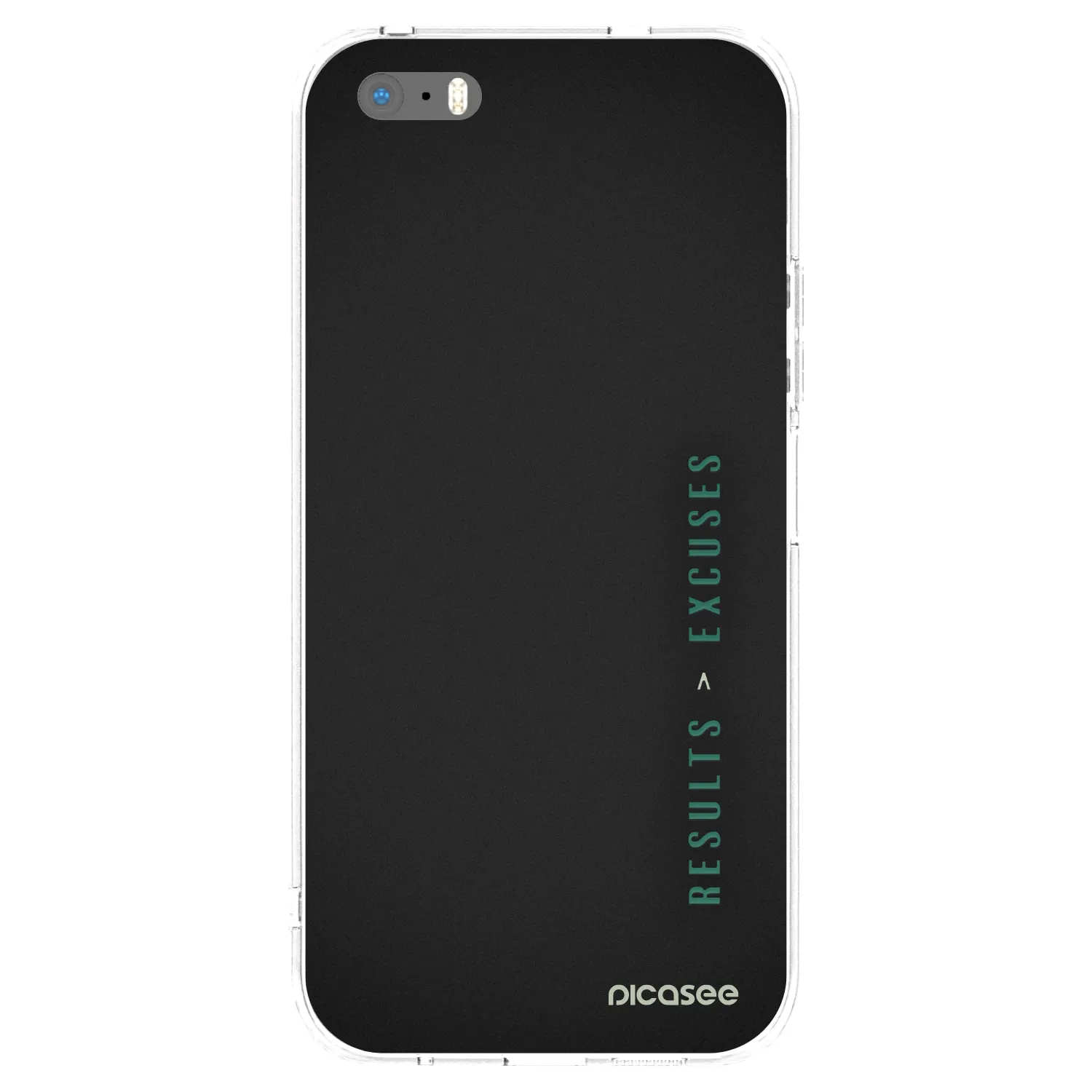 Picasee silikonowe przeźroczyste etui na Apple iPhone 5/5S/SE - Results x Excuses
